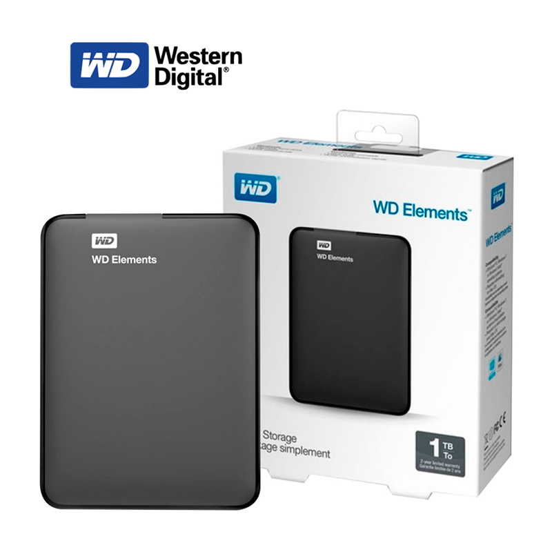 DISCO DURO EXTERNO WD ELEMENTS PORTABLE 1TB USB 3.0 NEGR0