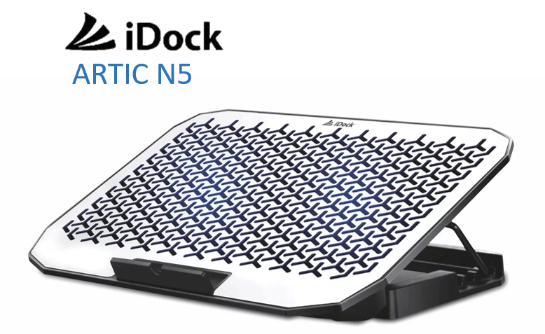 COOLER PARA LAPTOP N5 ARTIC SILVER BLUE LED IDOCK