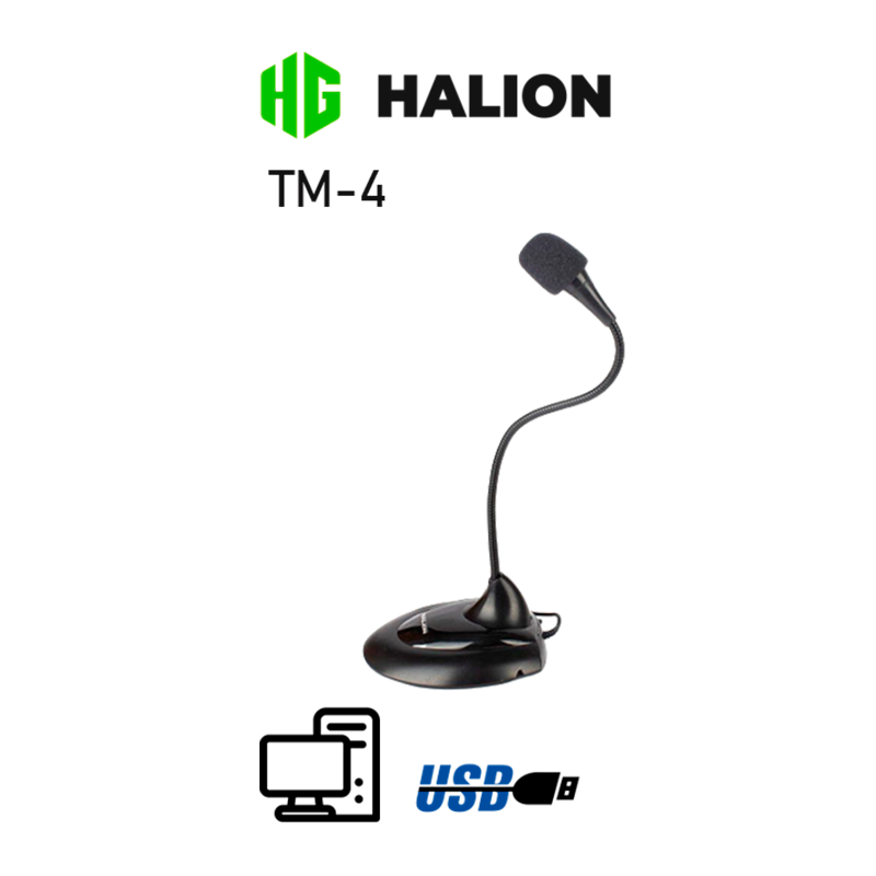 MICROFONO PEDESTAL HALION TM-4 NEGRO