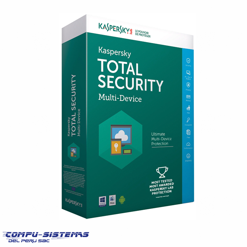 ANTIVIRUS KASPERSKY TOTAL SECURITY 3 DISPOSITIVOS