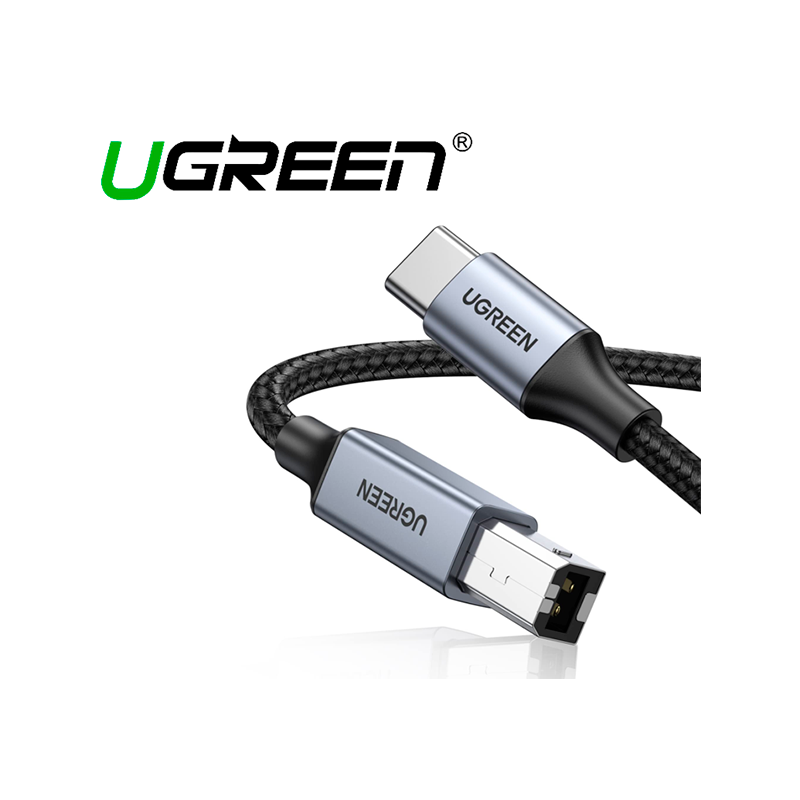 CABLE USB DE IMPRESORA 2M, USB 2.0 AM A BM, UGREEN