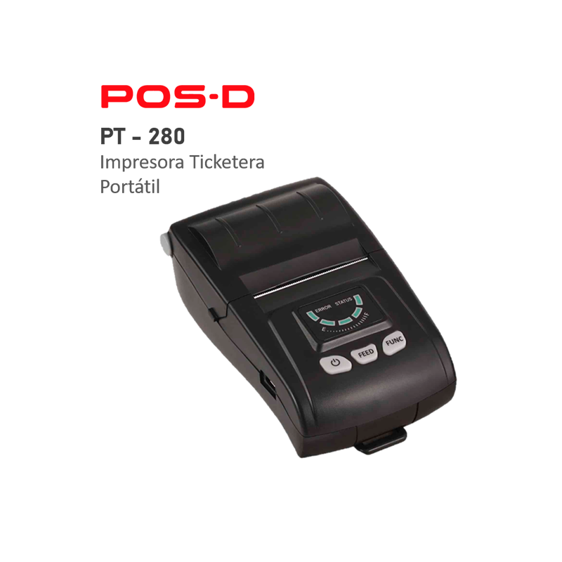 IMPRESORA TERMICA DE TICKETS PORTATIL POS-D PT-280 2"BLUETOOTH